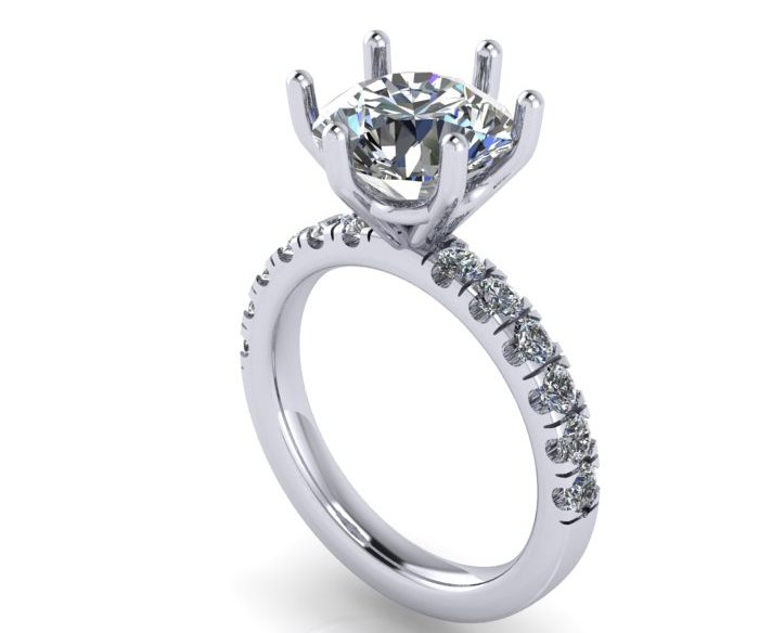 diamond engagement ring designed and made by doylestown gold exchange 