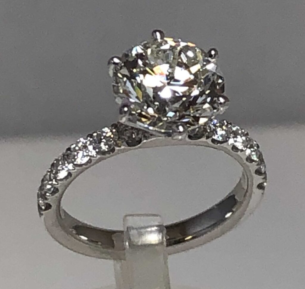 diamond engagement ring designed and made by doylestown gold exchange 