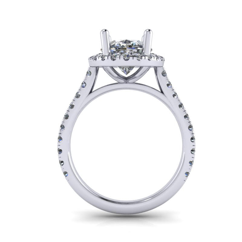customized engagement ring CAD - front view